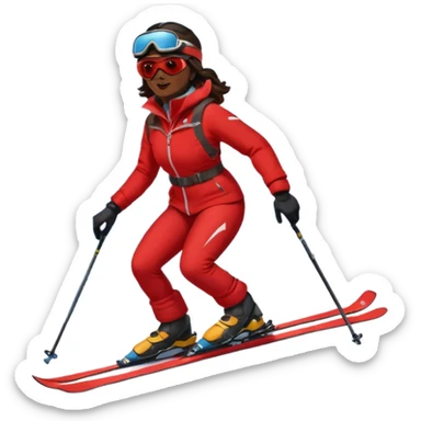 Woman Skiing, Background Matterhorn Matterhorn sticker