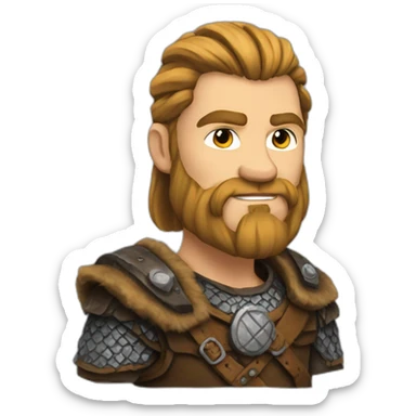 Man viking geek sticker