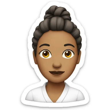 Woman with hair tied up sticker