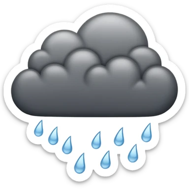 rain cloud sticker
