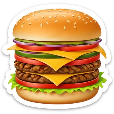 Xi'an Roujiamo Chinese hamburger with shredded meat, simplified emoji style with bold outlines and bright colors, cartoon style Shaanxi specialty in flatbread sticker