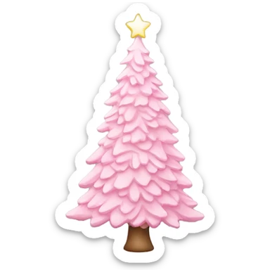 light pink christmas tree sticker