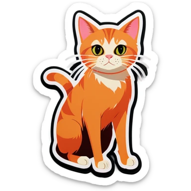Cat in high heels sticker