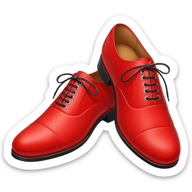 red clasic men's shoes sticker