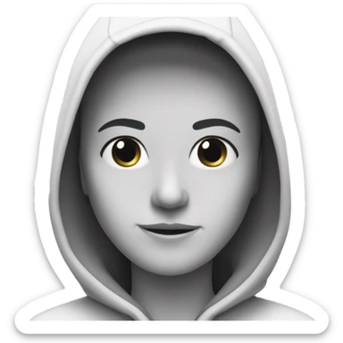 Meh face with hoody sticker