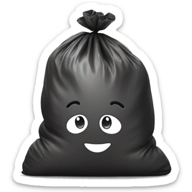 garbage bag with drawstring sticker