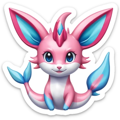 Colorful Sylveon-Vaporeon-Milotic-hybrid sticker