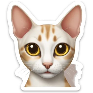 Oriental cat sticker