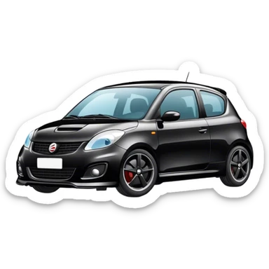 Black hatchback car  sticker