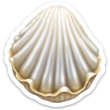 Clam shell with disco ball pearl sticker