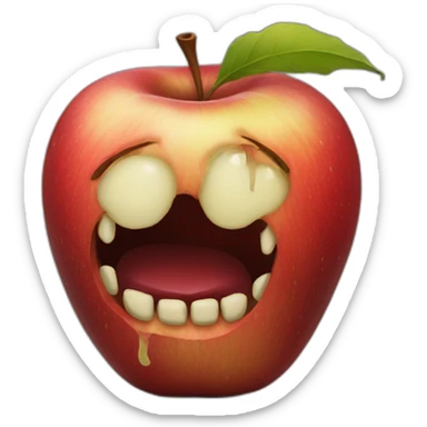 Rotten apple sticker