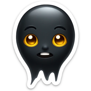 cute black ghost sticker