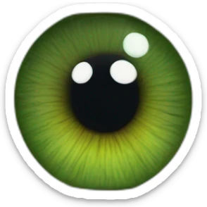 A green human iris in stunning detail  sticker