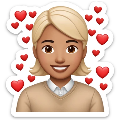 My bitmoji with hearts sticker