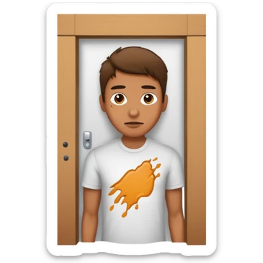 человек зацепился кофтой о дверной косяк\ sticker