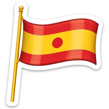  emoji of flag which includes 50% yellow strip top nd bottom 50%red flag like ukraine flag sticker