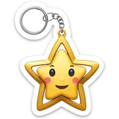 star shaped keychain sticker