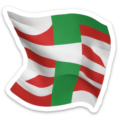 Flag that consists of three horizontal bands of red, green, and red sticker