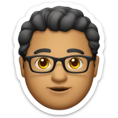 chubby-indian-black-framed-glasses-it-guy sticker