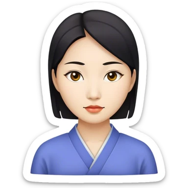 esoteric asian woman sticker