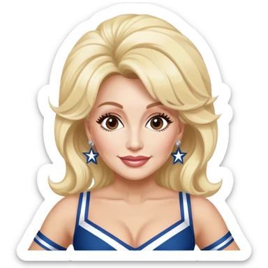 Dolly Parton In A cowboys Cheer leading outfit  sticker