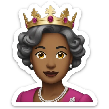 Black Queen Elizabeth II sticker