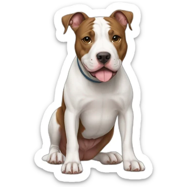 Dog-american-pit-bull-terrier-full-body sticker