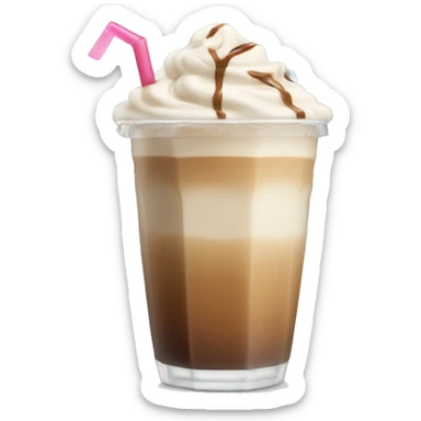 Ice latte with iced cubes sticker