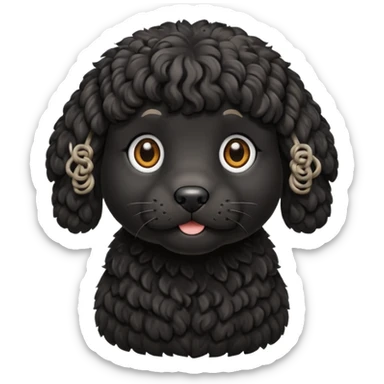 black cockapoo sticker