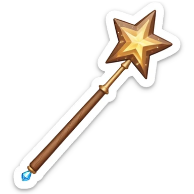 Magic wand from Harry Potter with sparkles around sticker