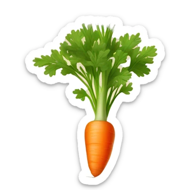 Carrot growing  sticker