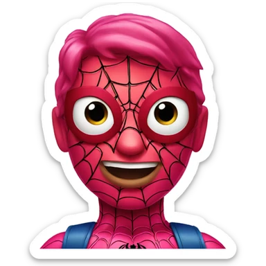 pink spiderman sticker