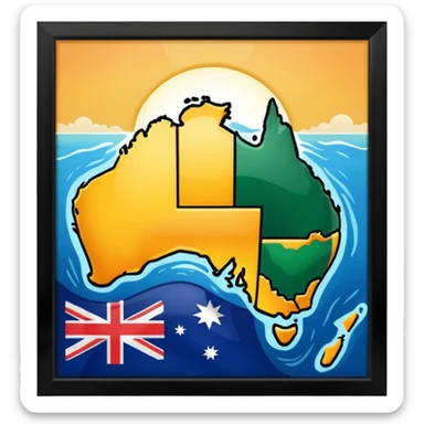 A picture of australia sticker