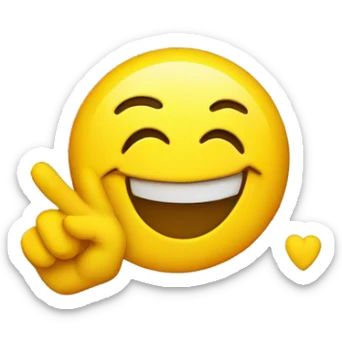 smiley blow kiss and peace sign sticker