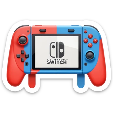 Nintendo switch 1 emoji, controller color is red(left) and blue(right) sticker