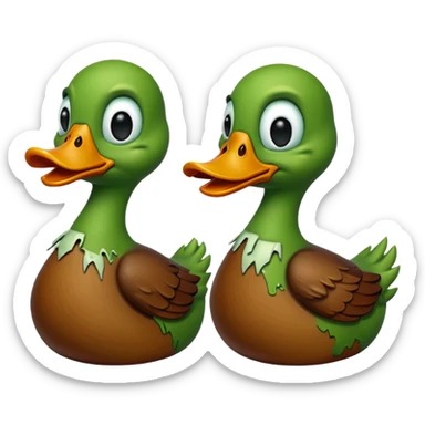Zombie ducks sticker
