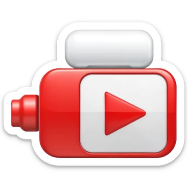 Red YouTube subscribe button with bell icon sticker