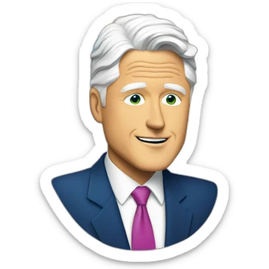 bill clinton with pansexual flag sticker