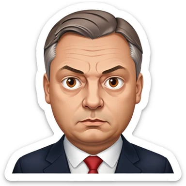 cool depiction of Viktor Orbán sticker
