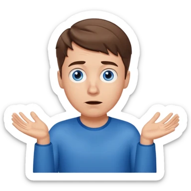 many german guy shrug suprised sticker