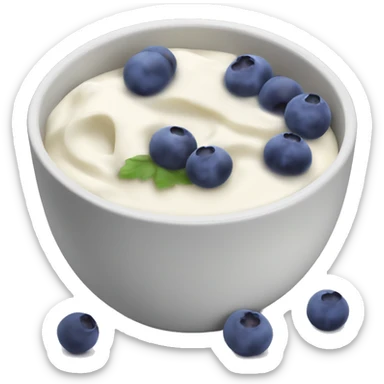 yoghurt bowl with grapes and blueberries sticker