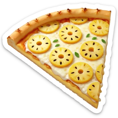 a piece of pineapple pizza sticker