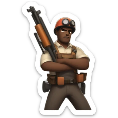 Heavy Weapons Guy from Team Fortress 2 sticker