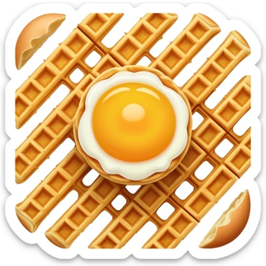 Hong-kong-style Egg puff waffle sticker