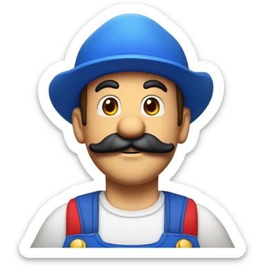 Mario from a videogame sticker
