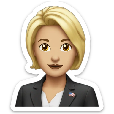 female presidential candidate borgs sticker