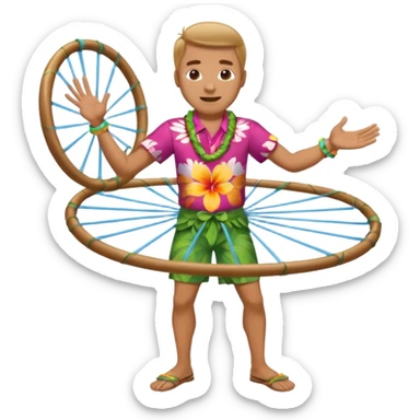 man Hula hoopin sticker