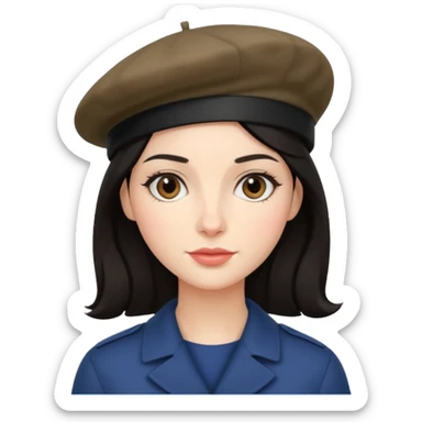 Urban French woman  sticker