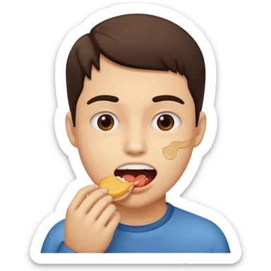 Give me someone eating  sticker