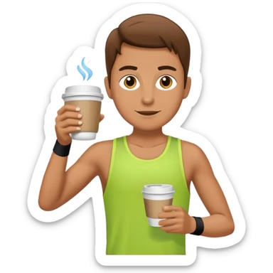Morning Coffee Runner sticker